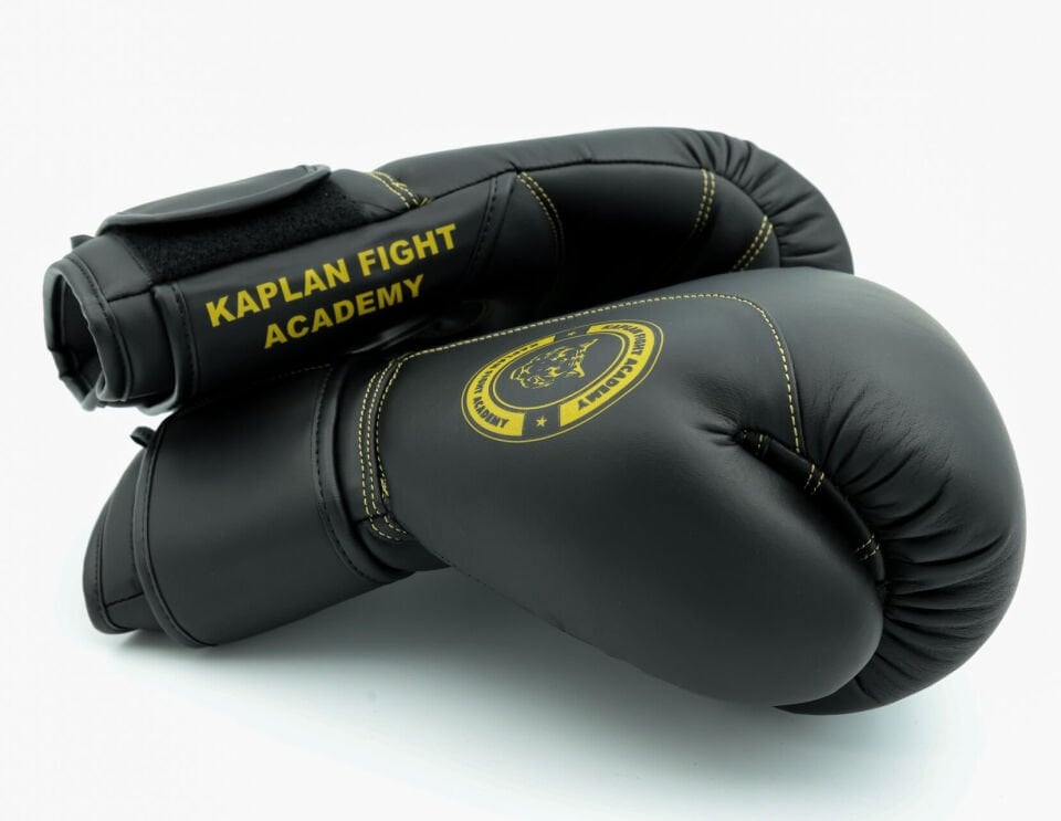 Kaplan Fight Pro %100 Deri Siyah Eldiven