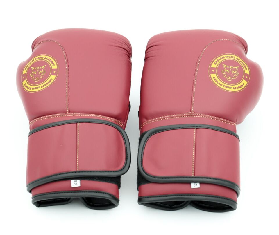 Kaplan Fight Pro %100 Deri Bordo Eldiven